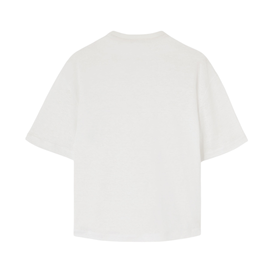 (W) 로로 피아나 리넨 가르가노 티셔츠 화이트((W) Loro Piana Linen Gargano T-Shirt White) - 2