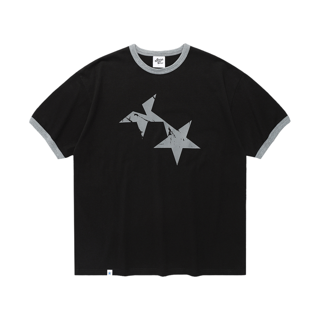 카비시 트윈 스타 링거 숏슬리브 티셔츠 블랙(CAVISH Twin Star Ringer SS Tee Black)