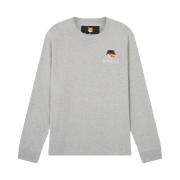Barbour x Maison Kitsune Fox Head L/S T-Shirt Grey Marl