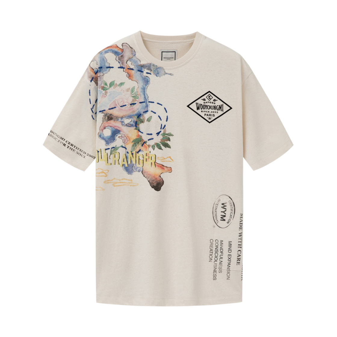 우영미 그래픽 티셔츠 아이보리 - 25SS | Wooyoungmi | KREAM