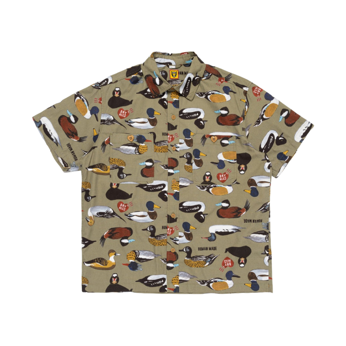 휴먼 메이드 덕 숏슬리브 셔츠 올리브 드랩