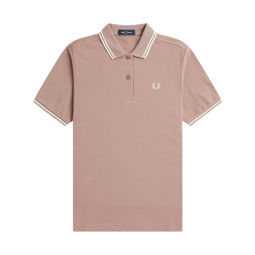 AFPF2413600-U79 Fred Perry Womens G3600 Twin Tipped Fred Perry Shirt Dark Pink/Ecru