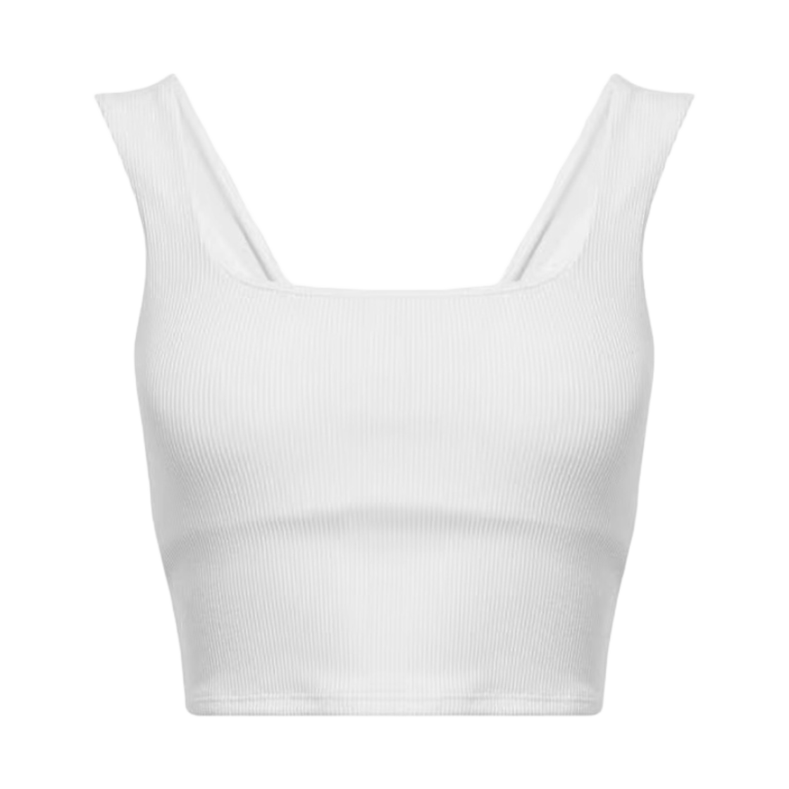 (W) 알로 요가 알로소프트 립드 치크 브라 탱크 화이트