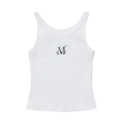 MUCENT Back Detail Signature Sleeveless White