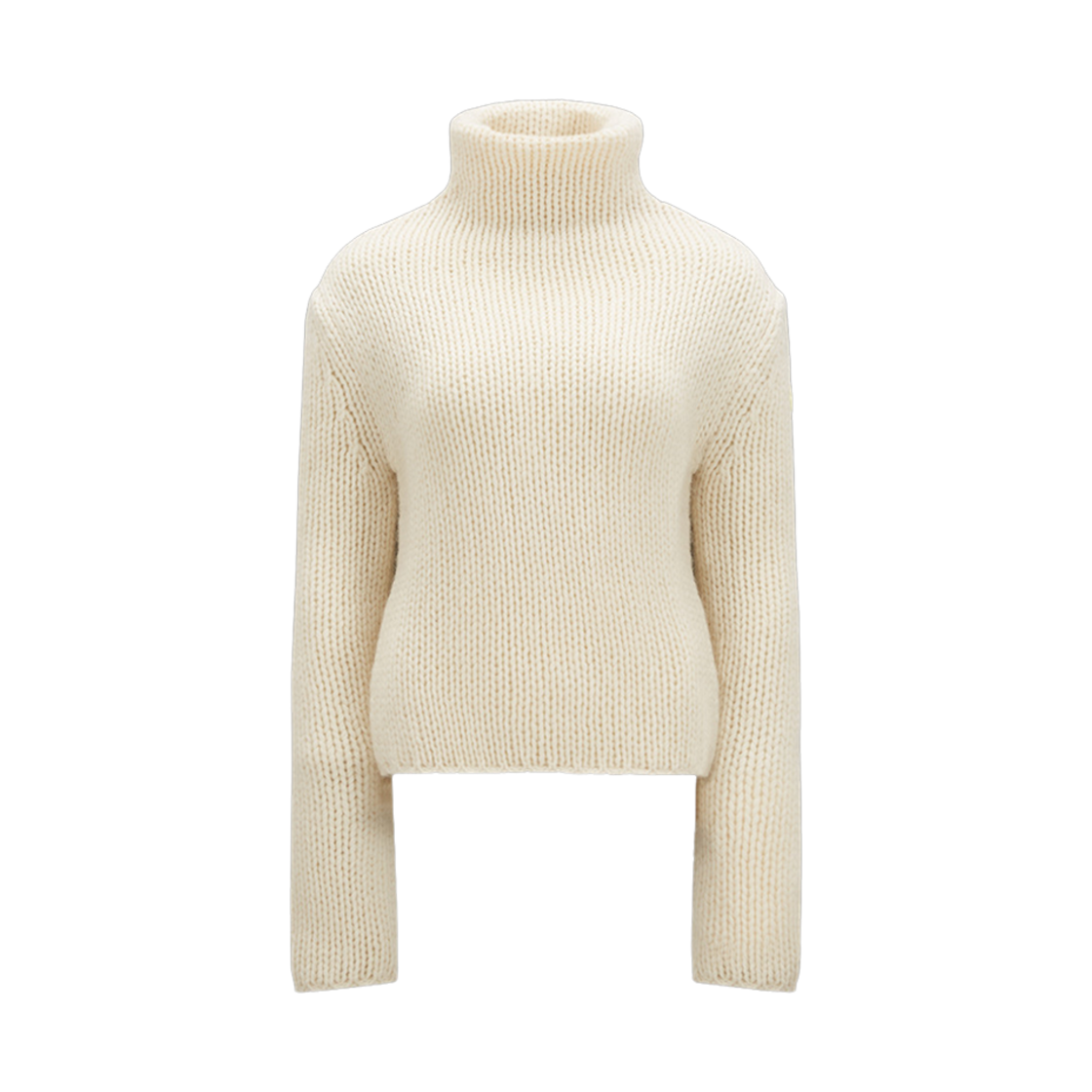 (W) 몽클레르 울 & 모헤어 폴로 넥 점퍼 화이트 - 23FW((W) Moncler Wool & Mohair Polo Neck Jumper White - 23FW)