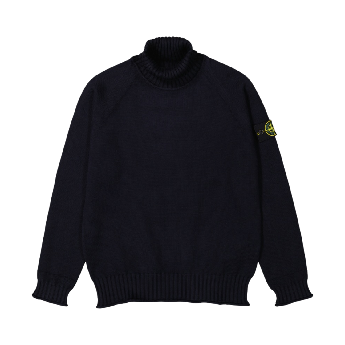 스톤 아일랜드 505A2 윈터 코튼 터틀넥 니트 네이비 블루 - 22FW(Stone Island 505A2 Winter Cotton Turtleneck Knit Navy Blue - 22FW) - 1