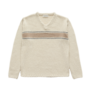 FARVEN Toby V-Neck Wool Knit Ivory