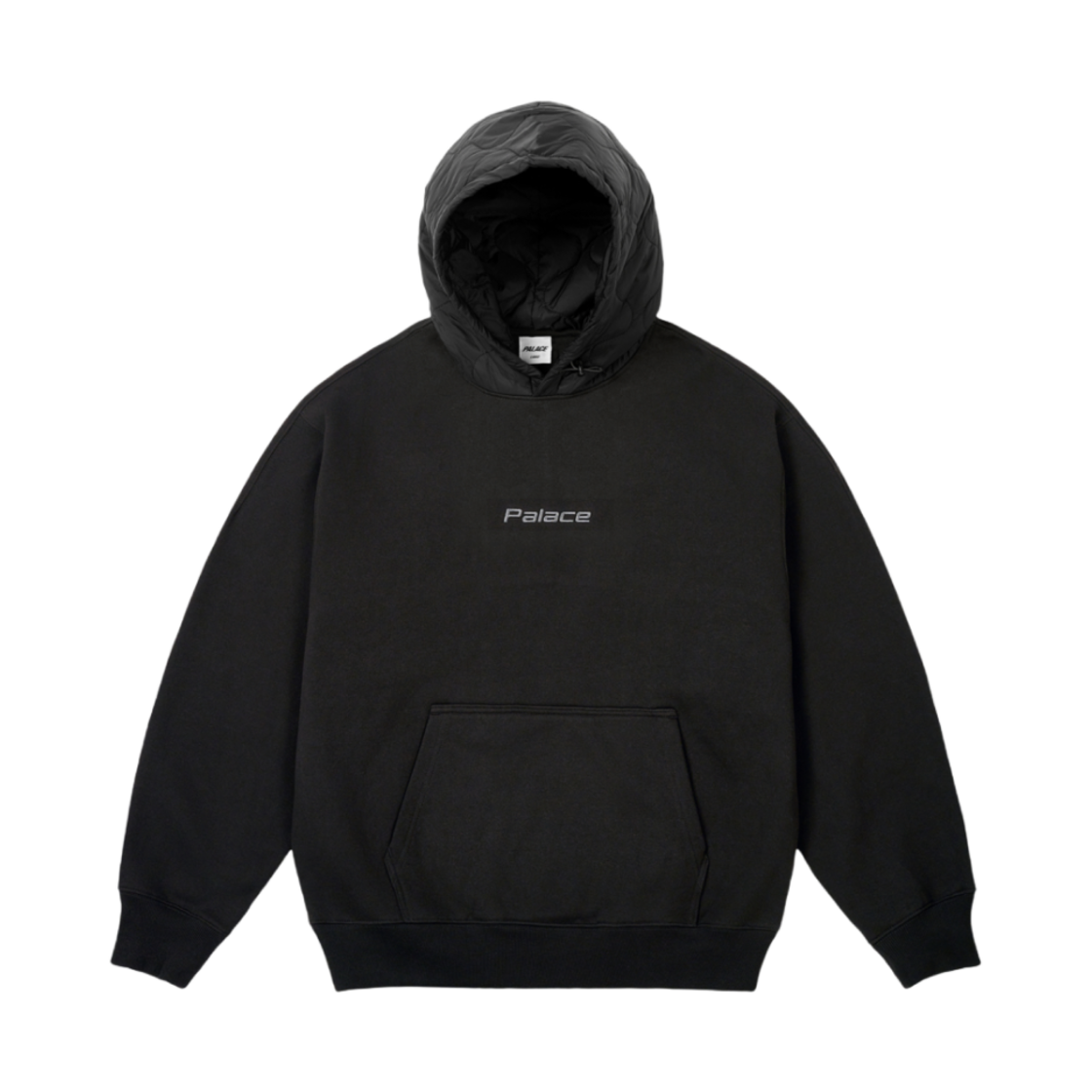 - Palace Baffled Font Hood Black - 24FW