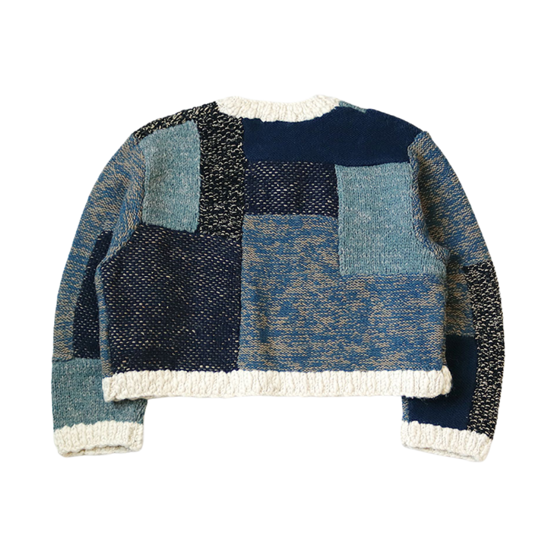 캐피탈 울 핸드 니트 츠기하기 샤토 볼레로 네이비(Kapital Wool Hand Knit Tugihagi Chateau Bolero Navy) - 2