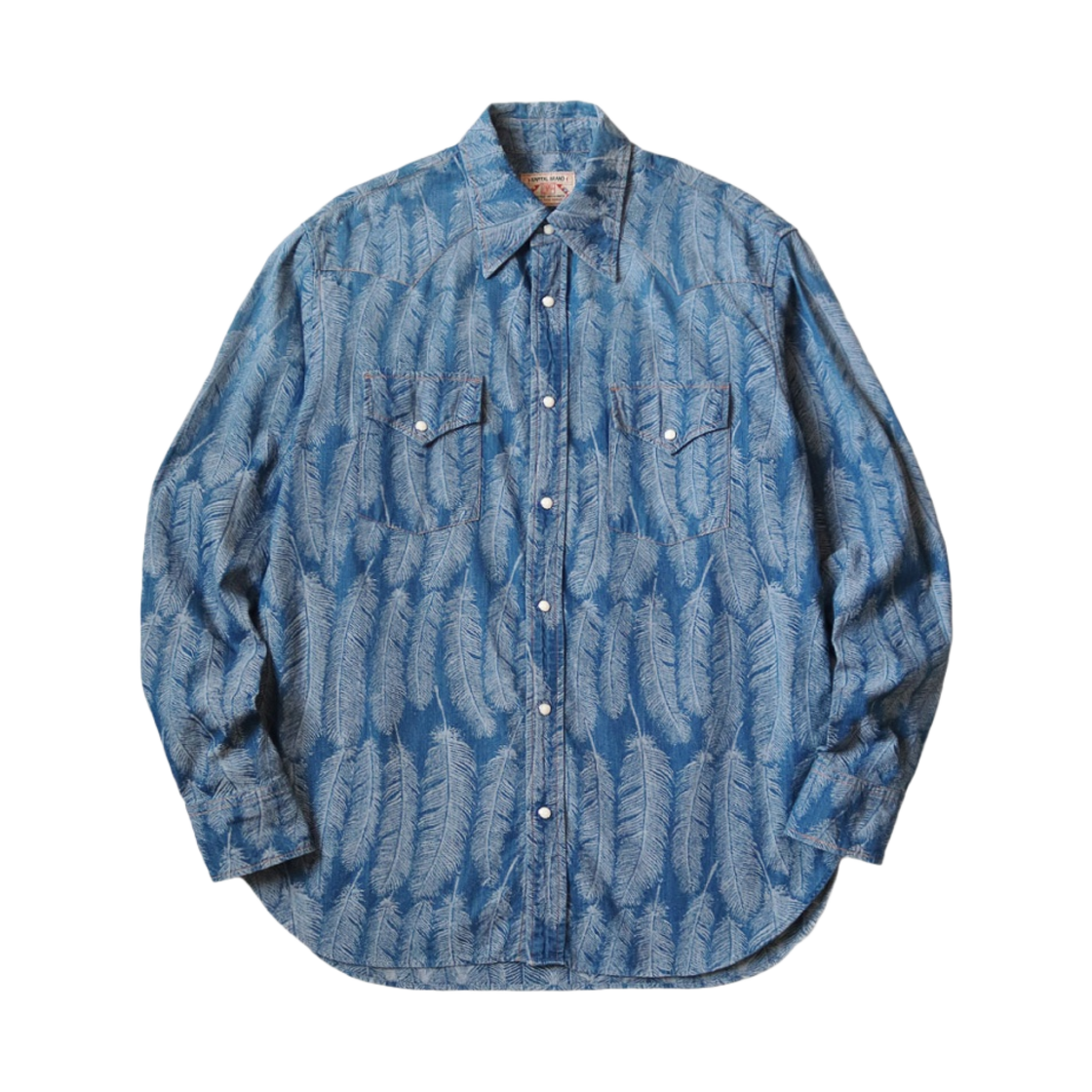 캐피탈 5온즈 맥파이 데님 허스키 웨스턴 셔츠 라이트 인디고(Kapital 5 oz. Magpie Denim Husky Western Shirt Light Indigo) - 1