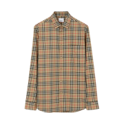 Burberry Check Cotton Shirt Archive Beige