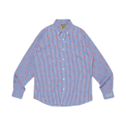 Human Made Heart Gingham Check Shirt Blue