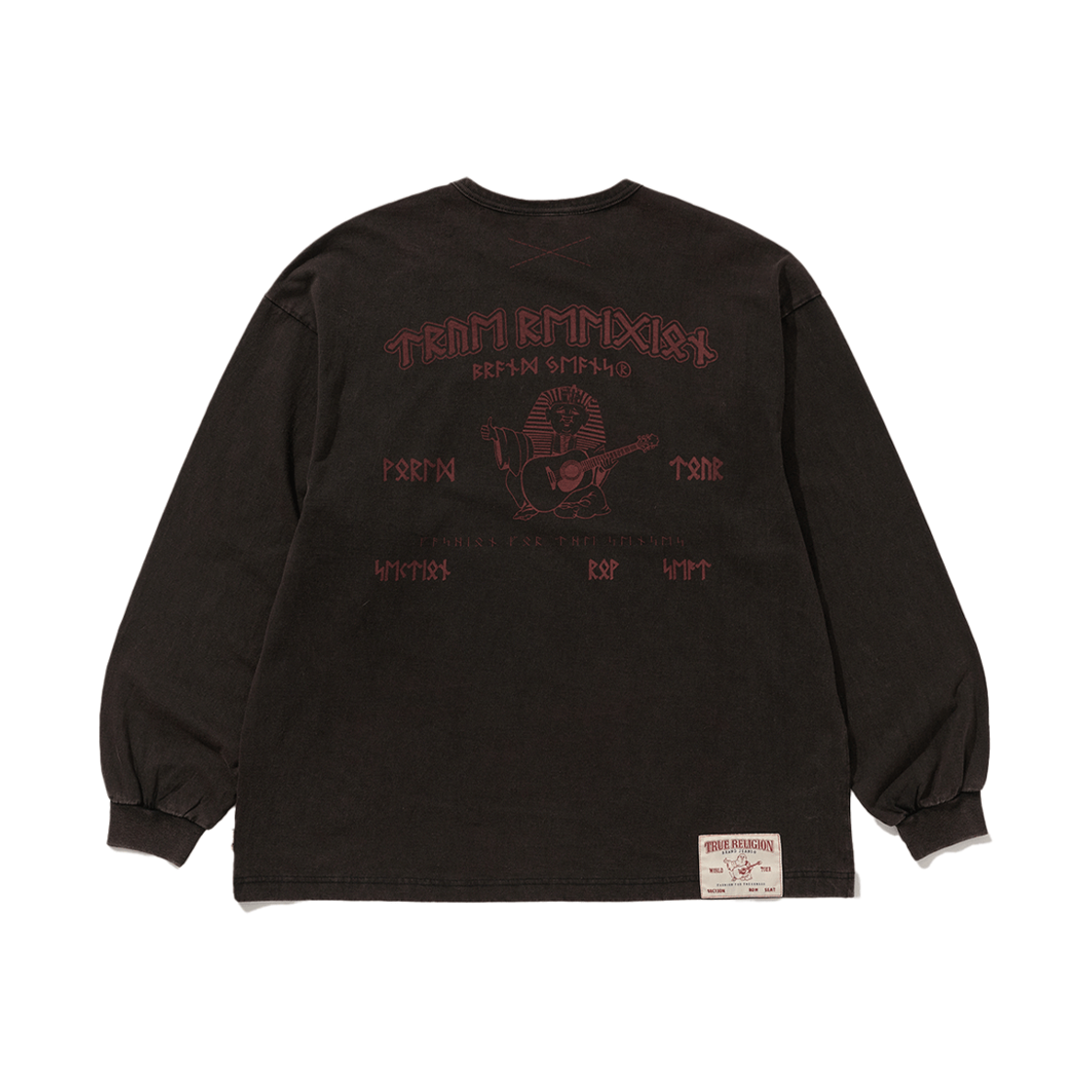 트루릴리젼 루닉 로고 롱슬리브 반다이크 브라운(True Religion Runic Logo LS T-Shirt Vandyke Brown)