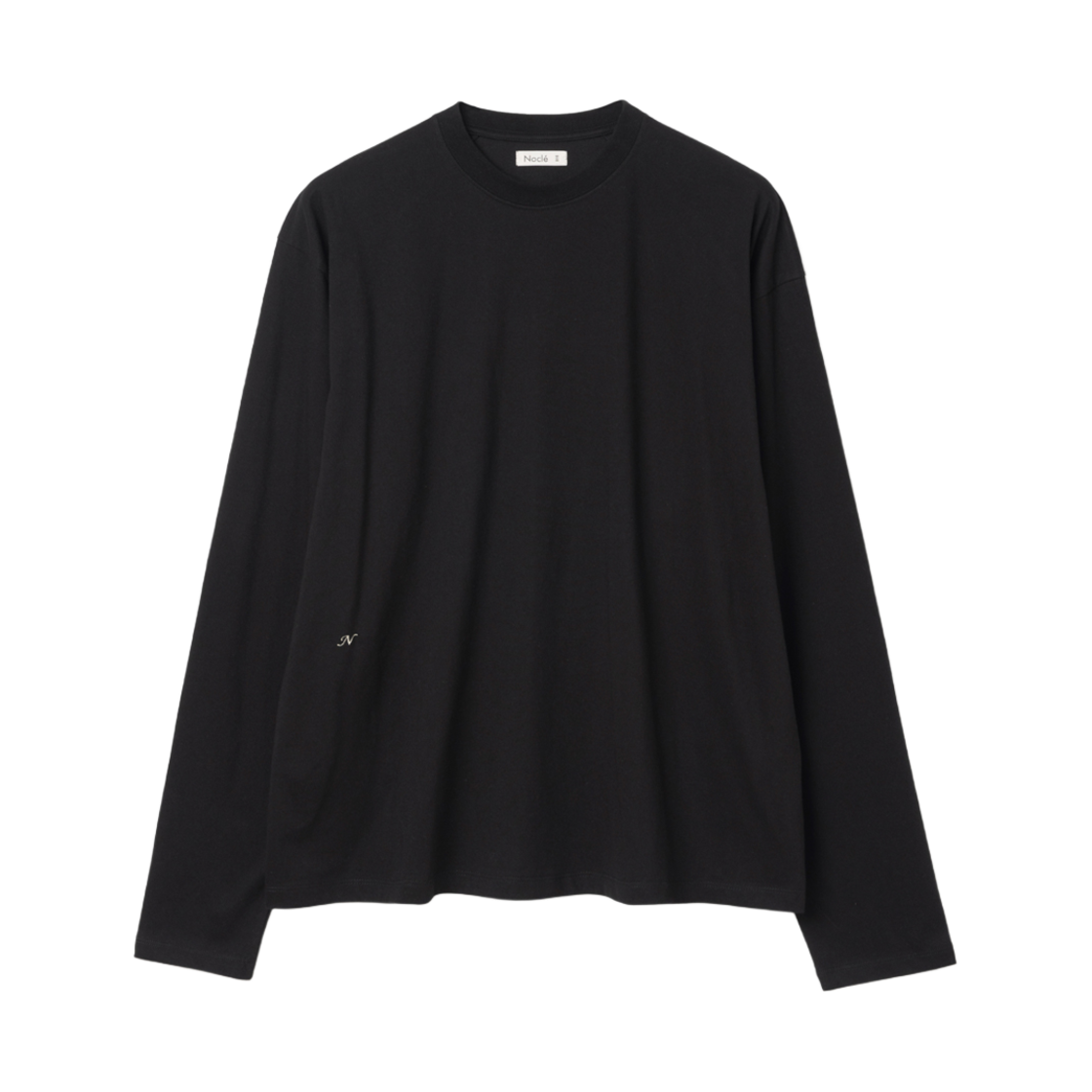 NOC076 Nocle Unbalance Long Sleeve Tee Black