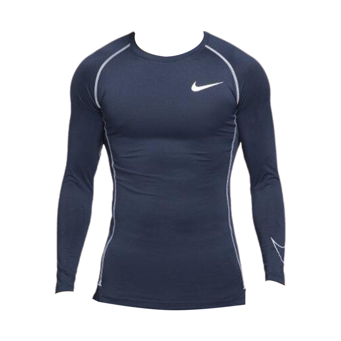 나이키 프로 드라이핏 롱슬리브 탑 네이비 - 아시아(Nike Pro Dri-Fit Long Sleeve Top Navy - Asia)