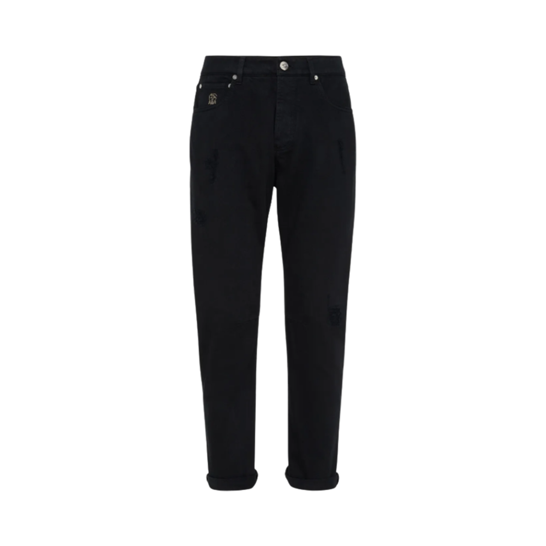 M262PX2340-C7351 Brunello Cucinelli Straight Denim Pants Black
