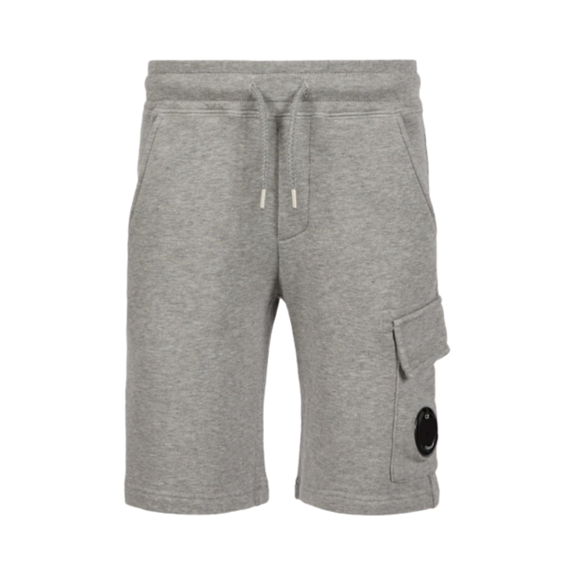 (Kids) C.P. 컴퍼니 U16 베이직 플리스 카고 쇼츠 그레이 멜란지 - 23SS((Kids) C.P. Company U16 Basic Fleece Cargo Shorts Grey Melange - 23SS) - 1