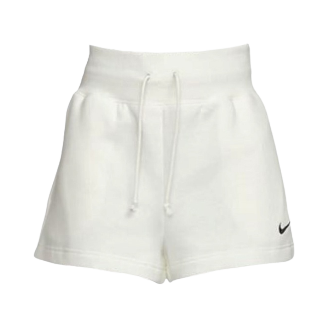 (W) 나이키 NSW 피닉스 플리스 하이웨이스트 쇼츠 세일 - 아시아((W) Nike NSW Phoenix Fleece High Waisted Shorts Sail - Asia) - 1