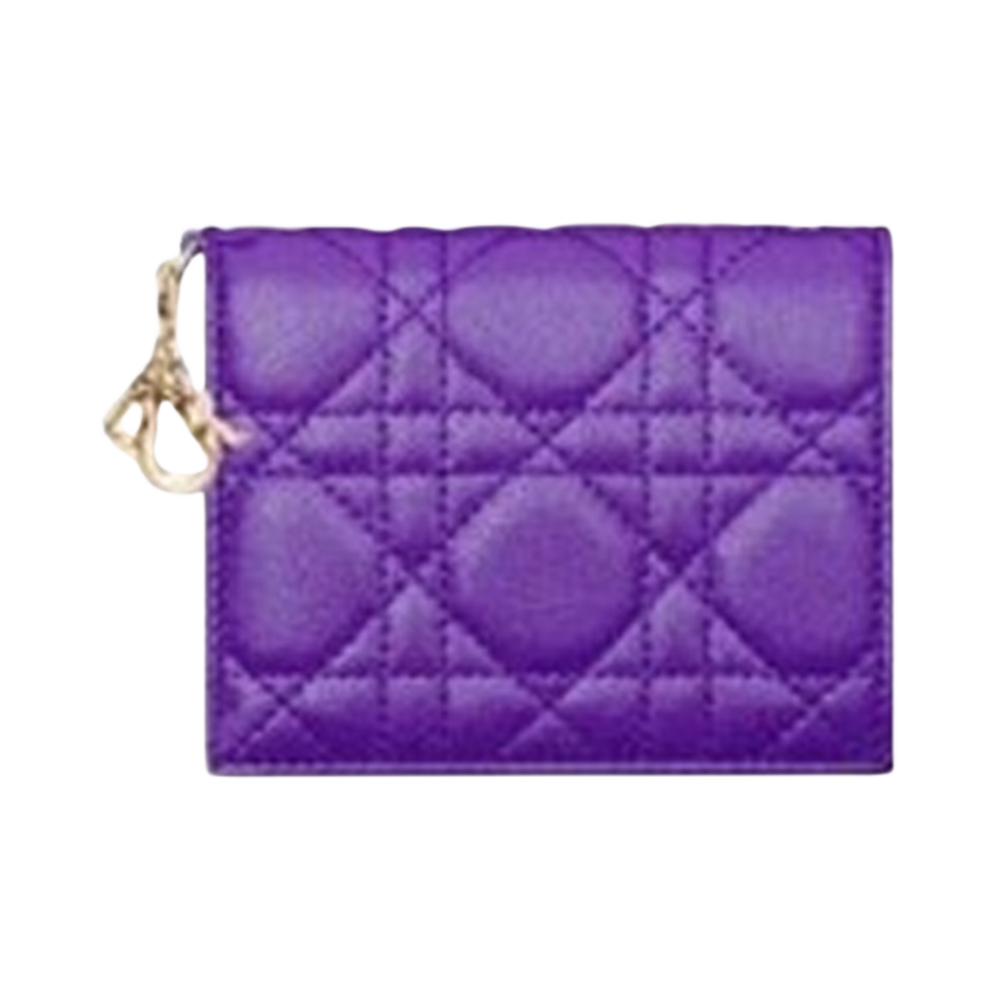 디올 라이트 레이디 지갑 퍼플 까나쥬 램스킨(Dior Mini Lady Wallet Purple Cannage Lambskin) - 1