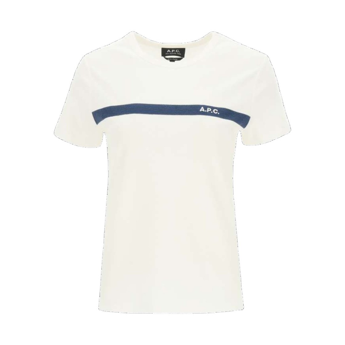 (W) 아페쎄 유카타 티셔츠 화이트 다크 네이비((W) A.P.C. Yukata T-Shirt White Dark Navy) - 1