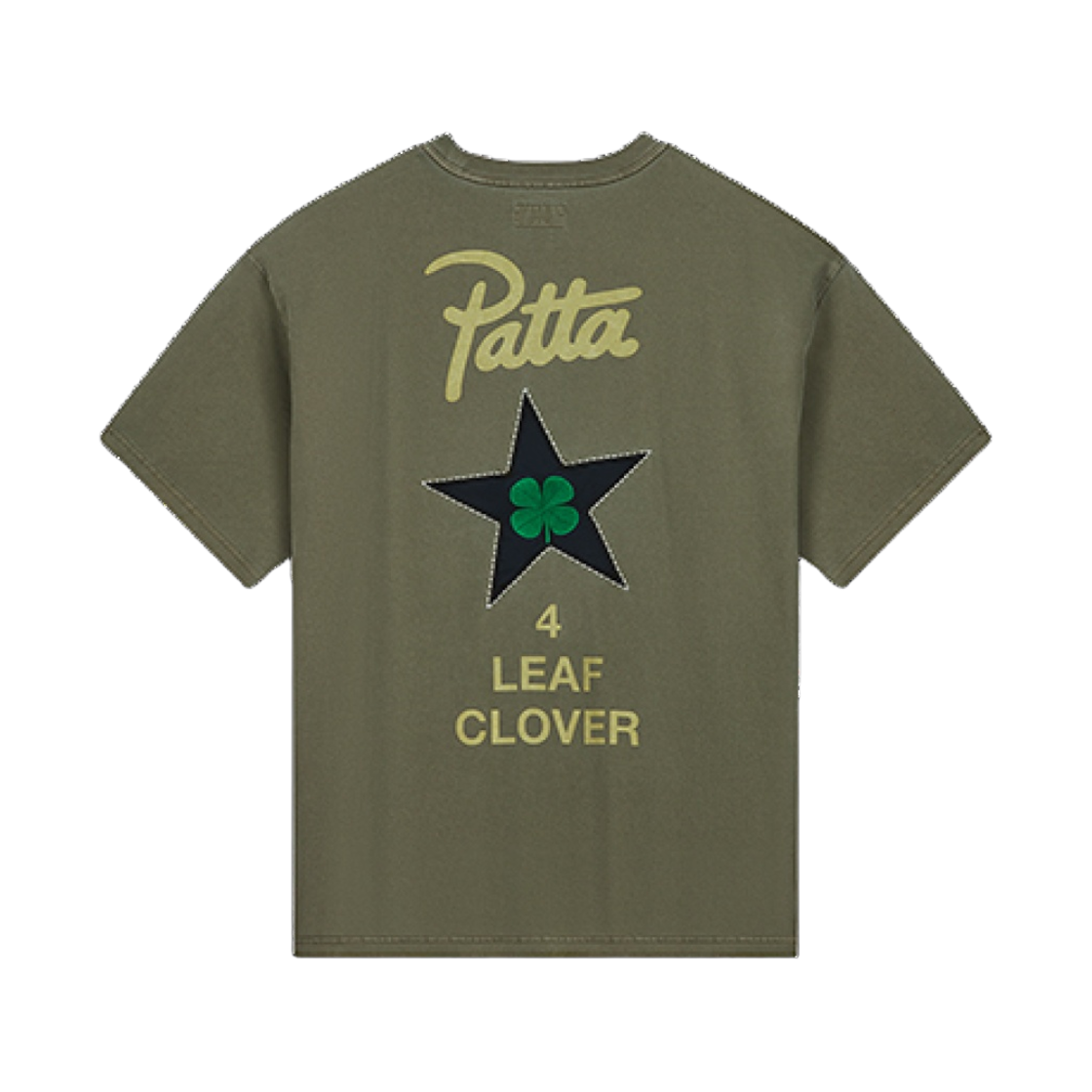 컨버스 x 파타 네잎클로버 숏슬리브 티셔츠 번트 올리브(Converse x Patta Four Leaf Clover Short Sleeve T-Shirt Burnt Olive)