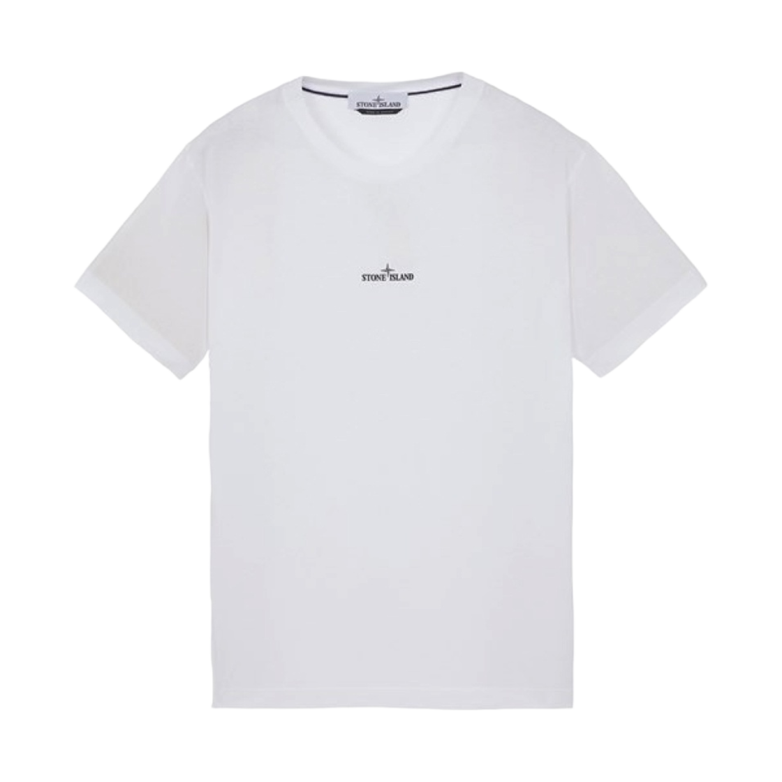 스톤 아일랜드 2NS89 60/2 코튼 저지 가먼트 다이 인스티투셔널 원 프린트 티셔츠 화이트 - 23SS(Stone Island 2NS89 60/2 Cotton Jersey Garment Dyed Institutional One Print T-Shirt White - 23SS) - 1