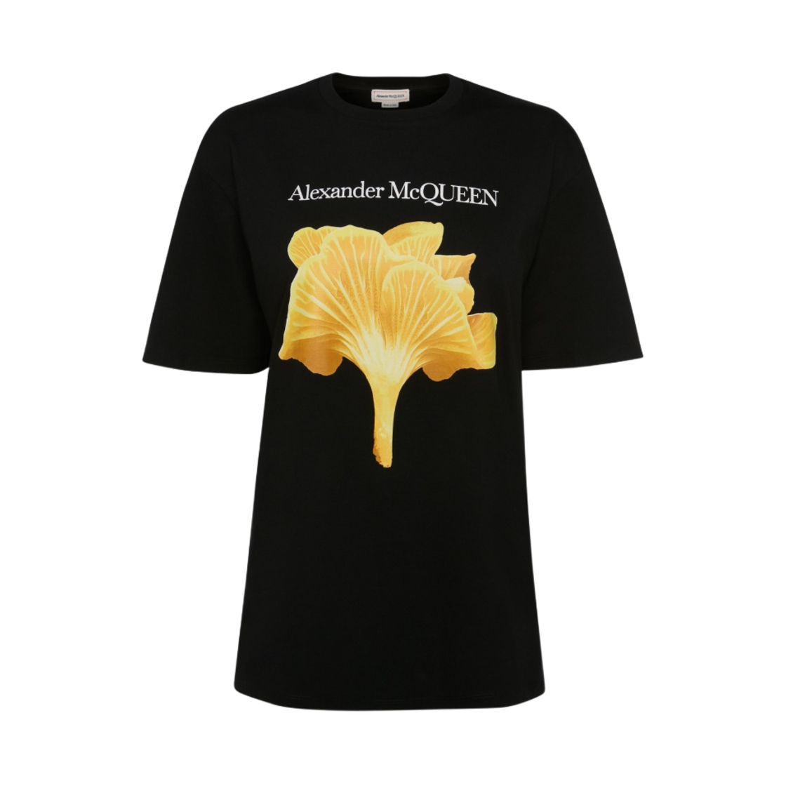 (W) 알렉산더 맥퀸 머쉬룸 티셔츠 블랙((W) Alexander McQueen Mushroom T-shirt Black) - 1