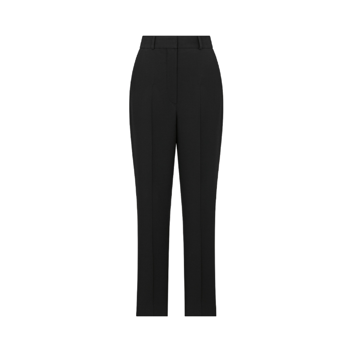 341P10A1524-X9000 (W) Dior Straight-Cut Pants Black Wool Silk