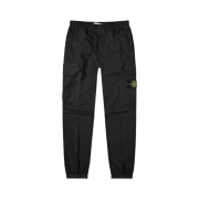 Stone Island 31403 Stretch Cotton Canvas Cargo Pants Black - 20SS