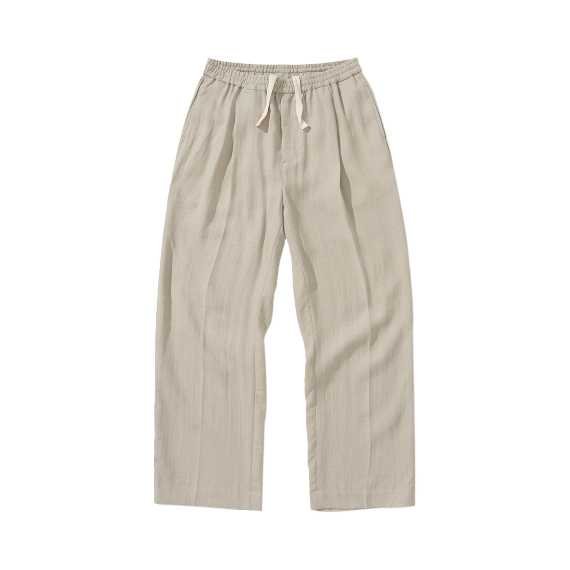 UB2534PT046MLG Uniform Bridge One Tuck Linen Easy Pants Light Grey