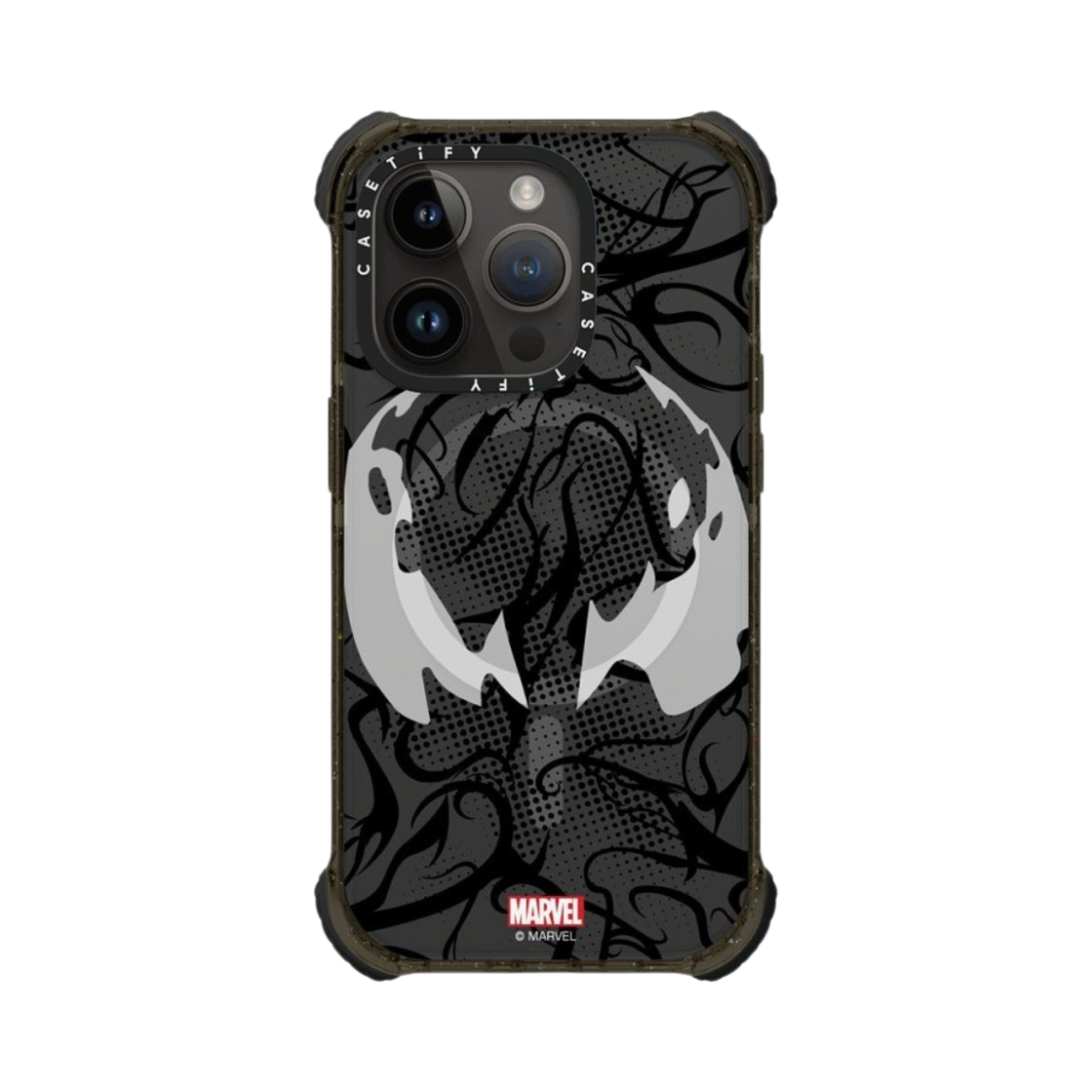 케이스티파이 x 마블 아이폰 베놈 마스크 맥세이프 울트라 임팩트 케이스 클리어 블랙(Casetify x Marvel iPhone Venom Mask Magsafe Ultra Impact Case Clear Black) - 3