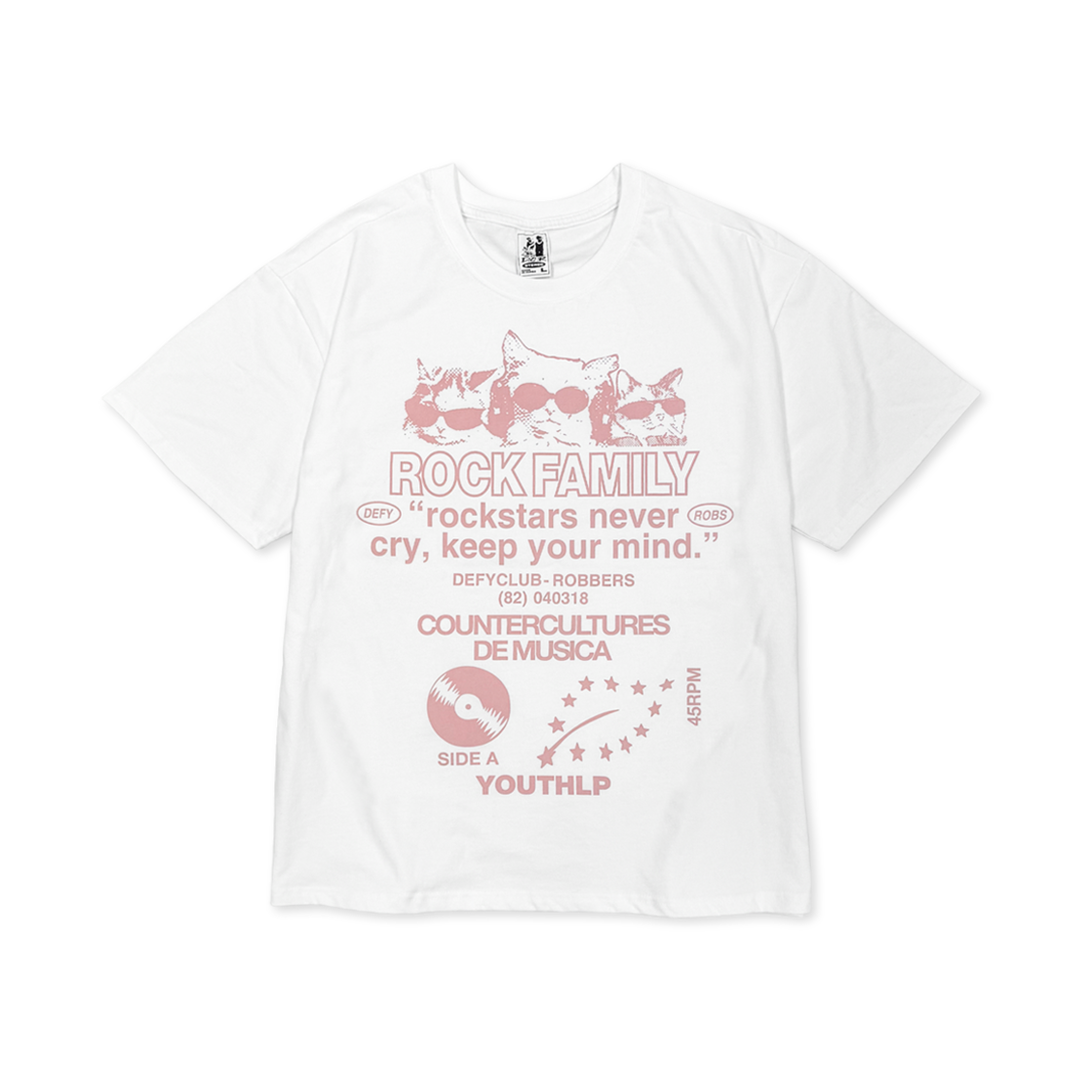 Tshirts030 DEFYCLUBROBBERS Rock Family T-shirt Indi Pink