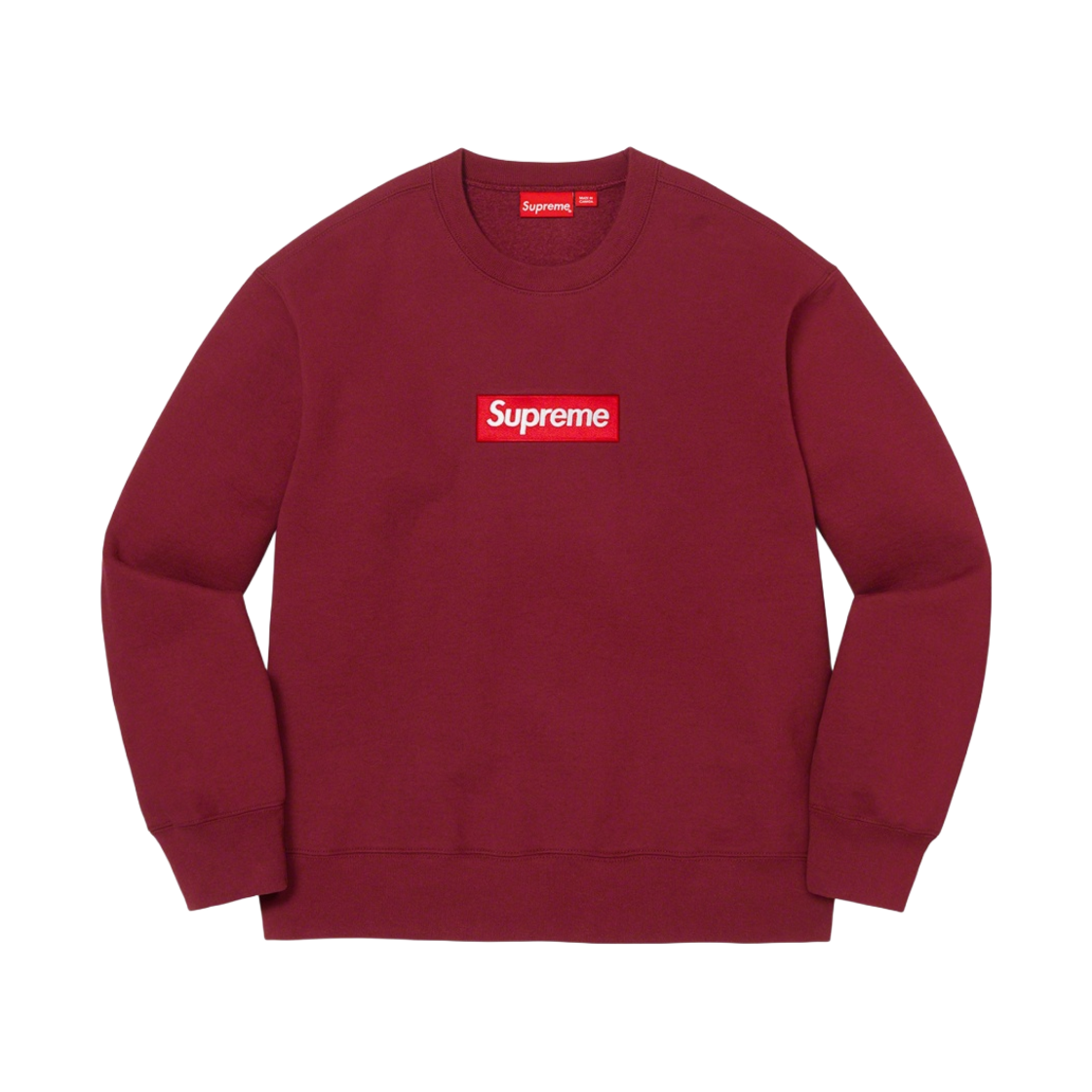 슈프림 박스로고 크루넥 카디널 - 22FW