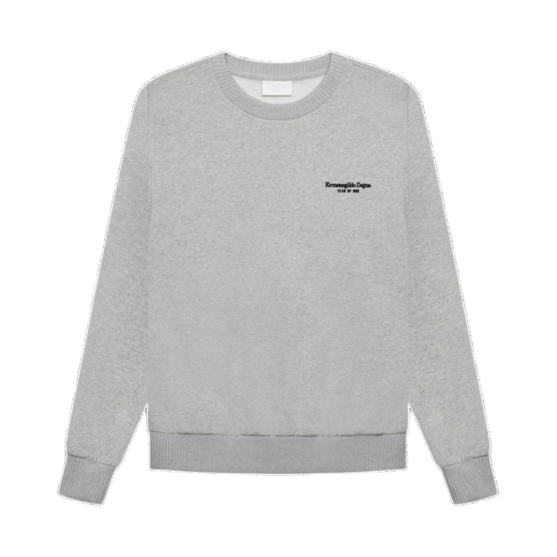 피어 오브 갓 x 에르메네질도 제냐 코튼 블렌드 크루넥 스웨트셔츠 그레이 말