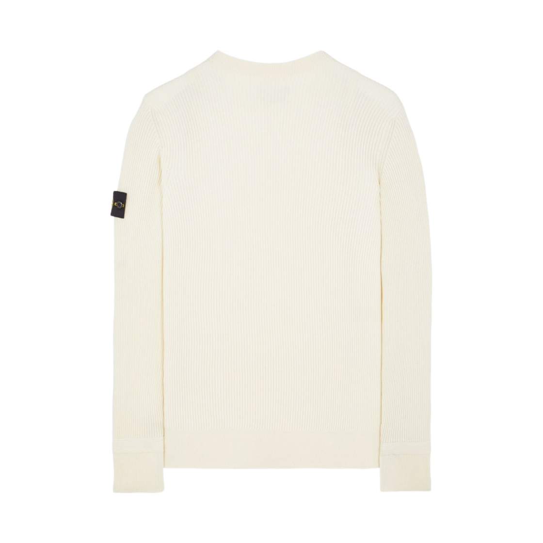 7915553C2-V0099 Stone Island 553C2 Full Rib Wool Crewneck Knit Off White - 23FW
