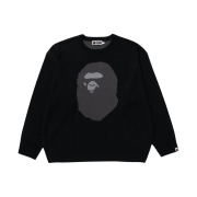 BAPE Ape Head Jacquard Knit Sweater Black