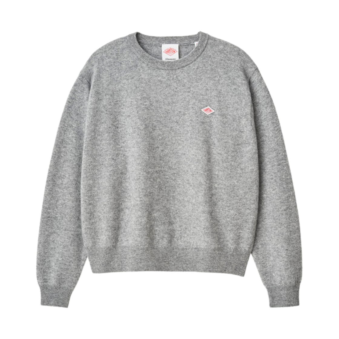 (W) 단톤 램스울 크루넥 니트 풀오버 라이트 그레이((W) Danton Lambswool Crewneck Knit Pullover Light Grey)
