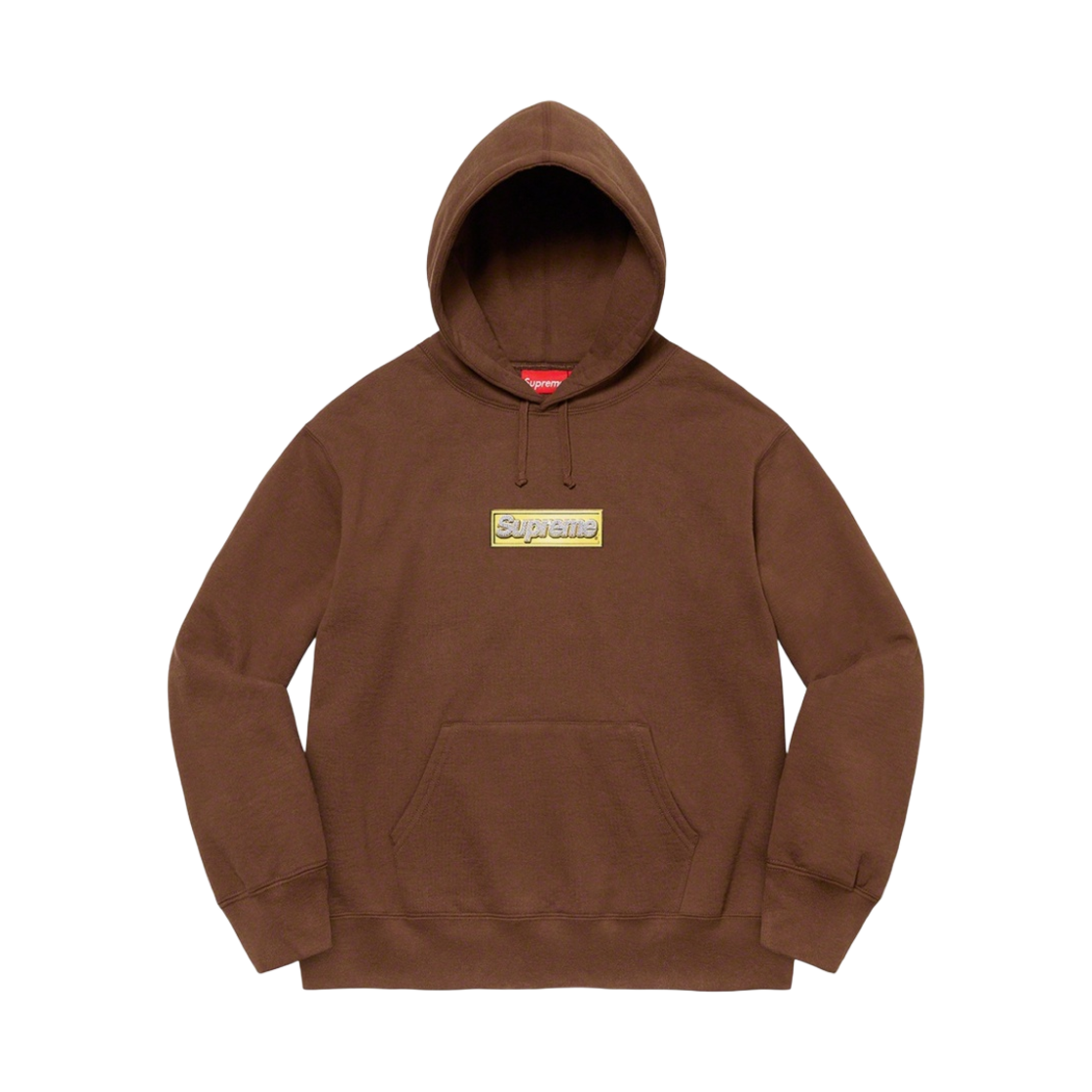 슈프림 블링 박스로고 후드 스웨트셔츠 다크 브라운 - 22SS