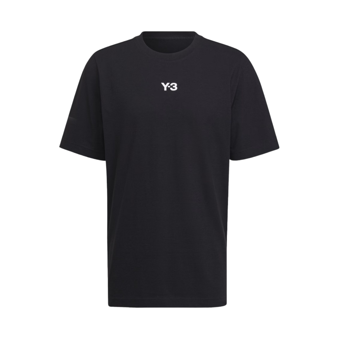 Y-3 숏슬리브 센터 프론트 로고 티셔츠 블랙