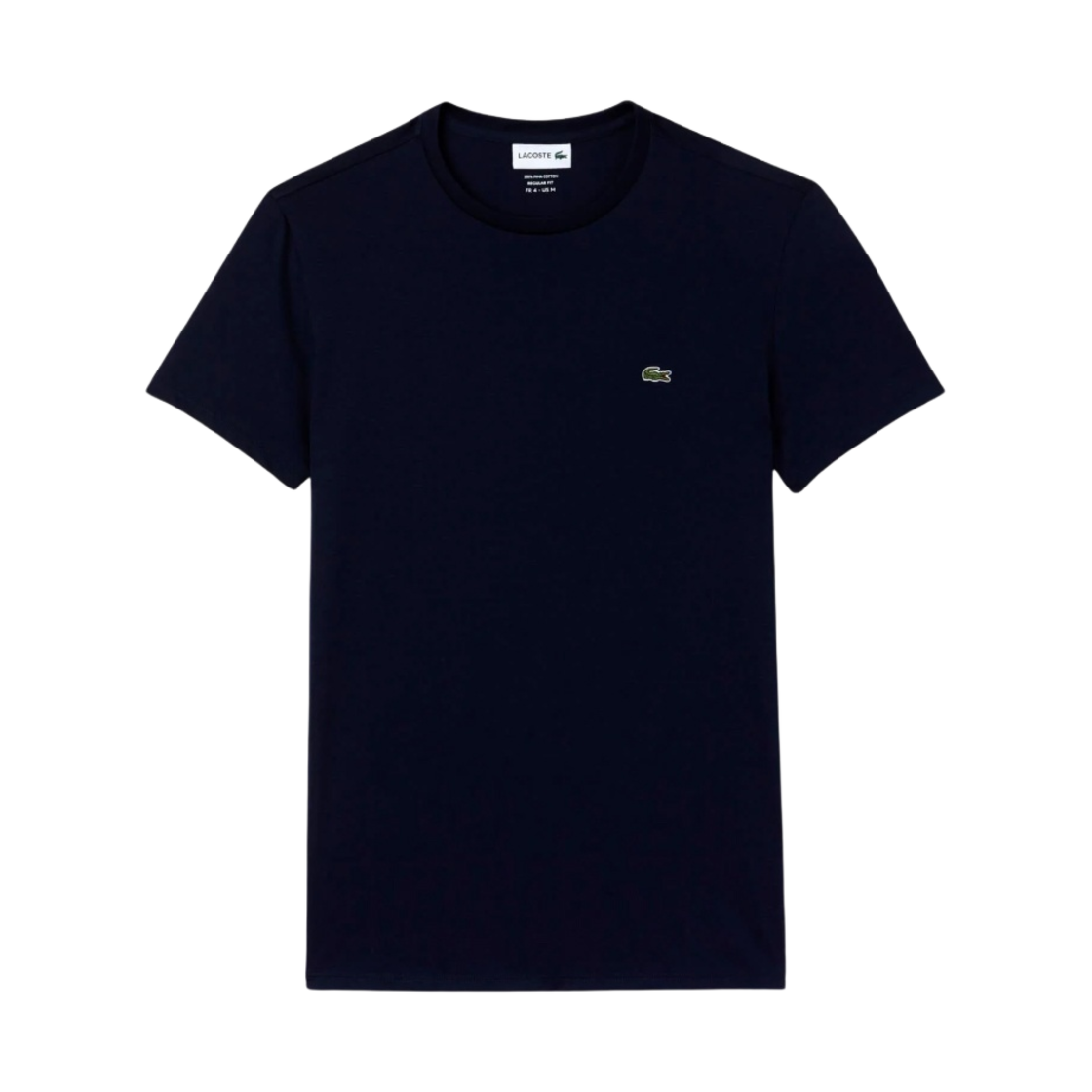 TH6709-166 Lacoste Crew Neck Pima Cotton Jersey T-Shirt Navy