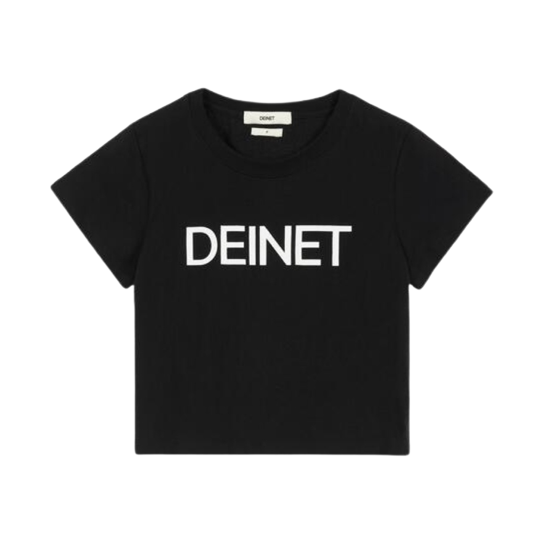 (W) 다이닛 크롭 티셔츠 블랙((W) Deinet Cropped T-Shirt Black)