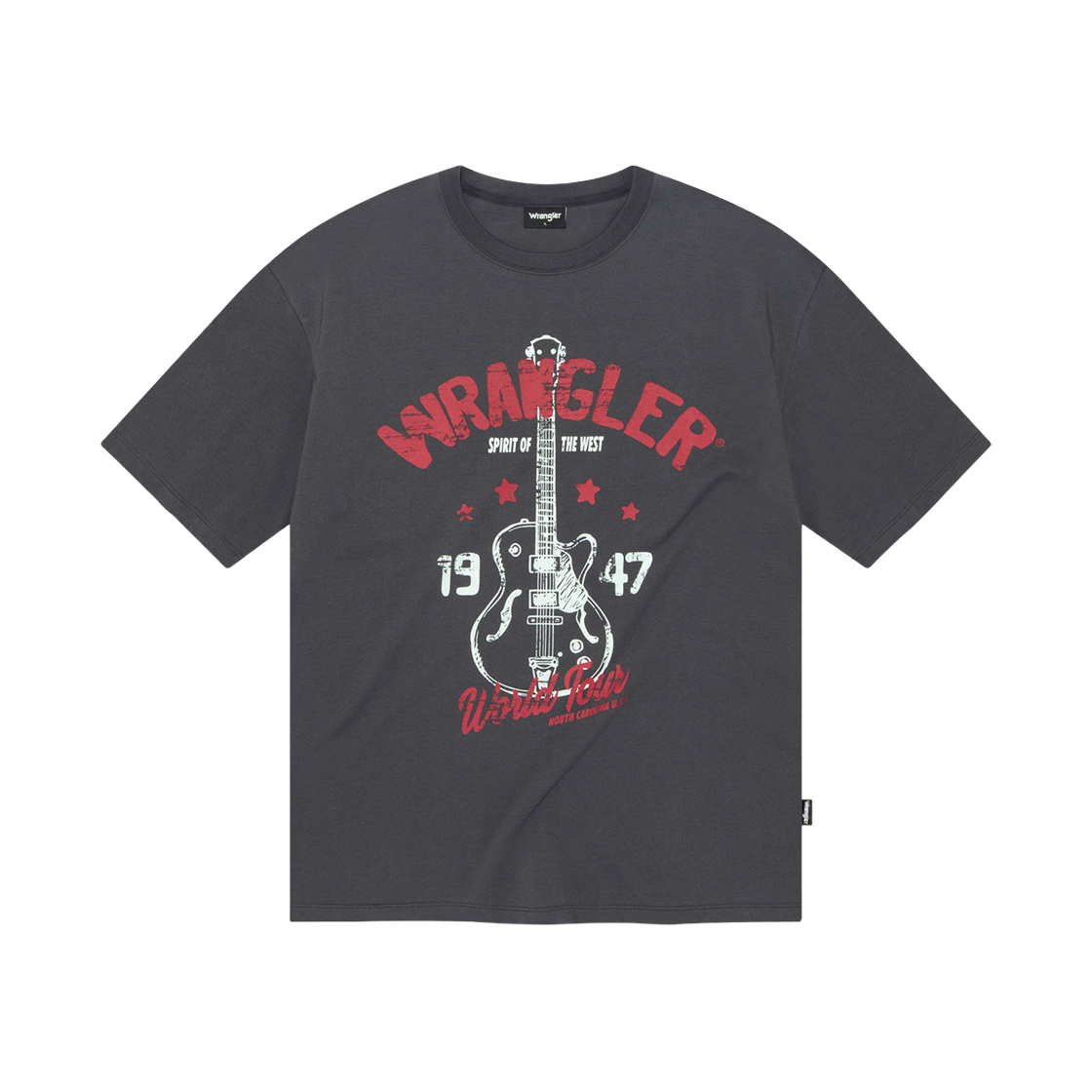 WR2502ST15CH Wrangler Guitar Tour T-Shirt Charcoal