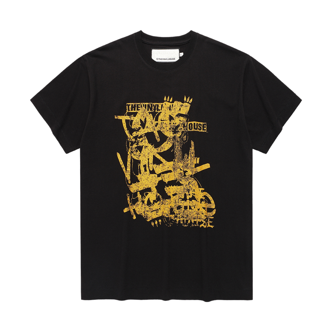 더바이닐하우스 빈티지 드로잉 티셔츠 블랙(Thevinylhouse Vintage Drawing Tee Black)