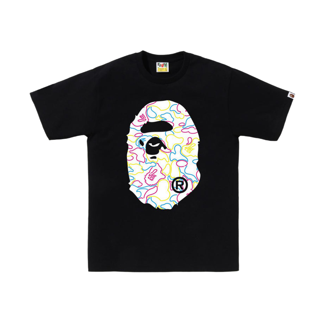 베이프 네온 카모 빅 에이프 헤드 티셔츠 블랙(BAPE Neon Camo Big Ape Head T-Shirt Black) - 2