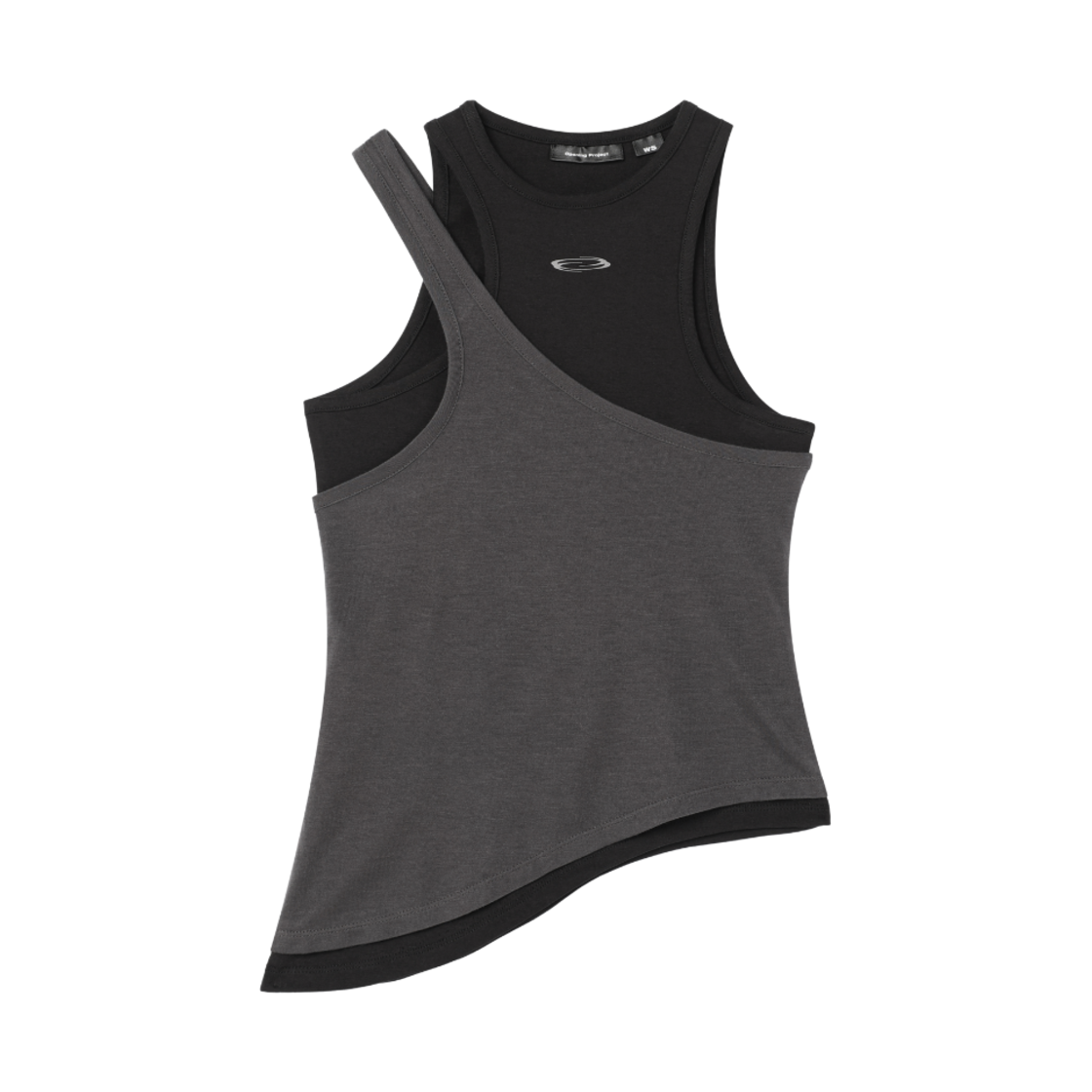 OP252WSL01BK00 Opening Project Asymmetry Layered Sleeveless T Shirt Black