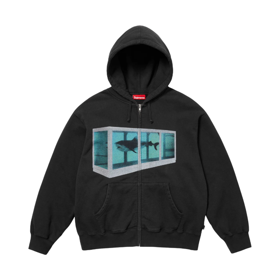 슈프림 x 데미안 허스트 집업 후드 스웨트셔츠 블랙 - 25SS(Supreme x Damien Hirst Zip Up Hooded Sweatshirt Black - 25SS)