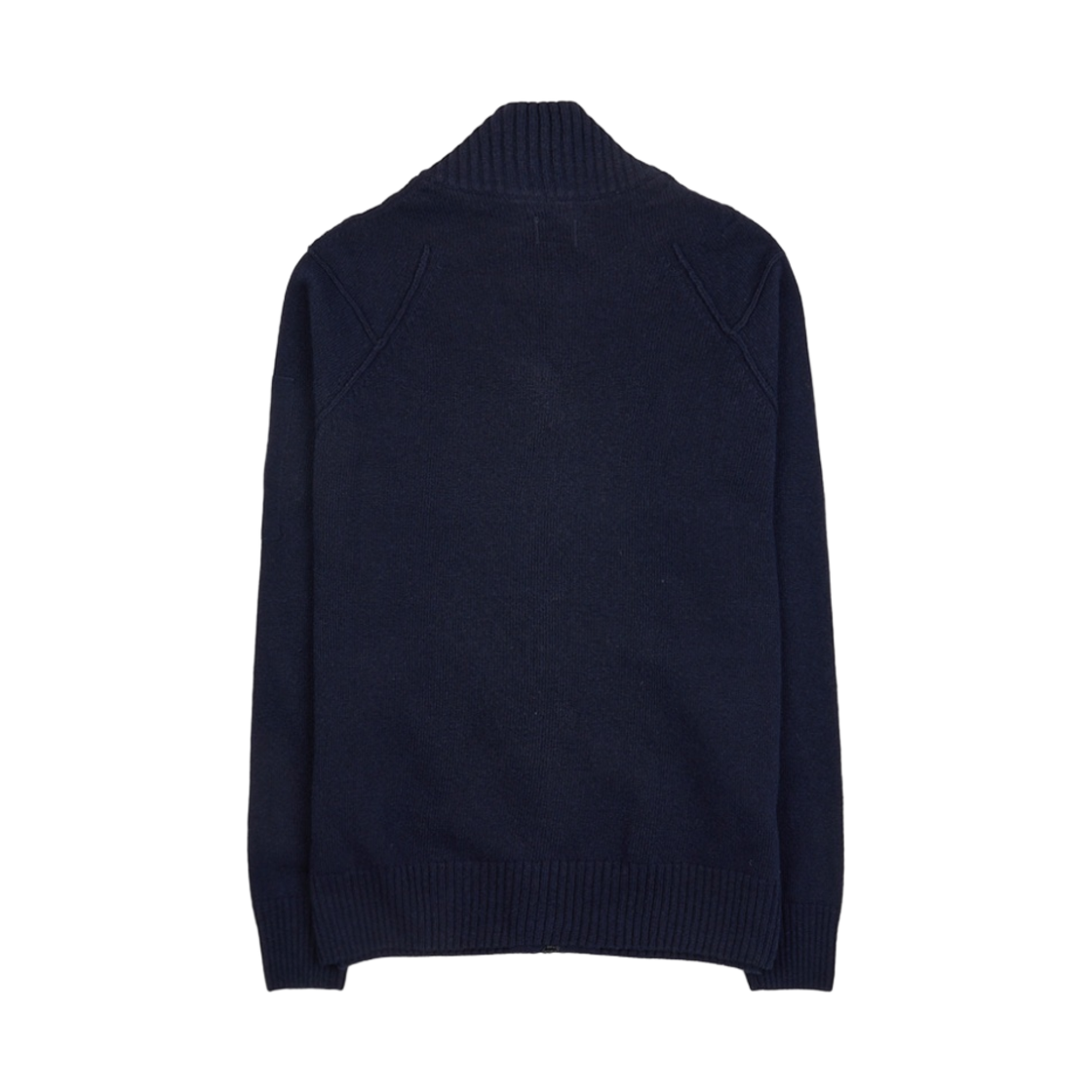 C.P. 컴퍼니 램스울 지퍼 니트 토탈 이클립스 블루 - 23FW(C.P. Company Lambswool Zipped Knit Total Eclipse Blue - 23FW) - 2