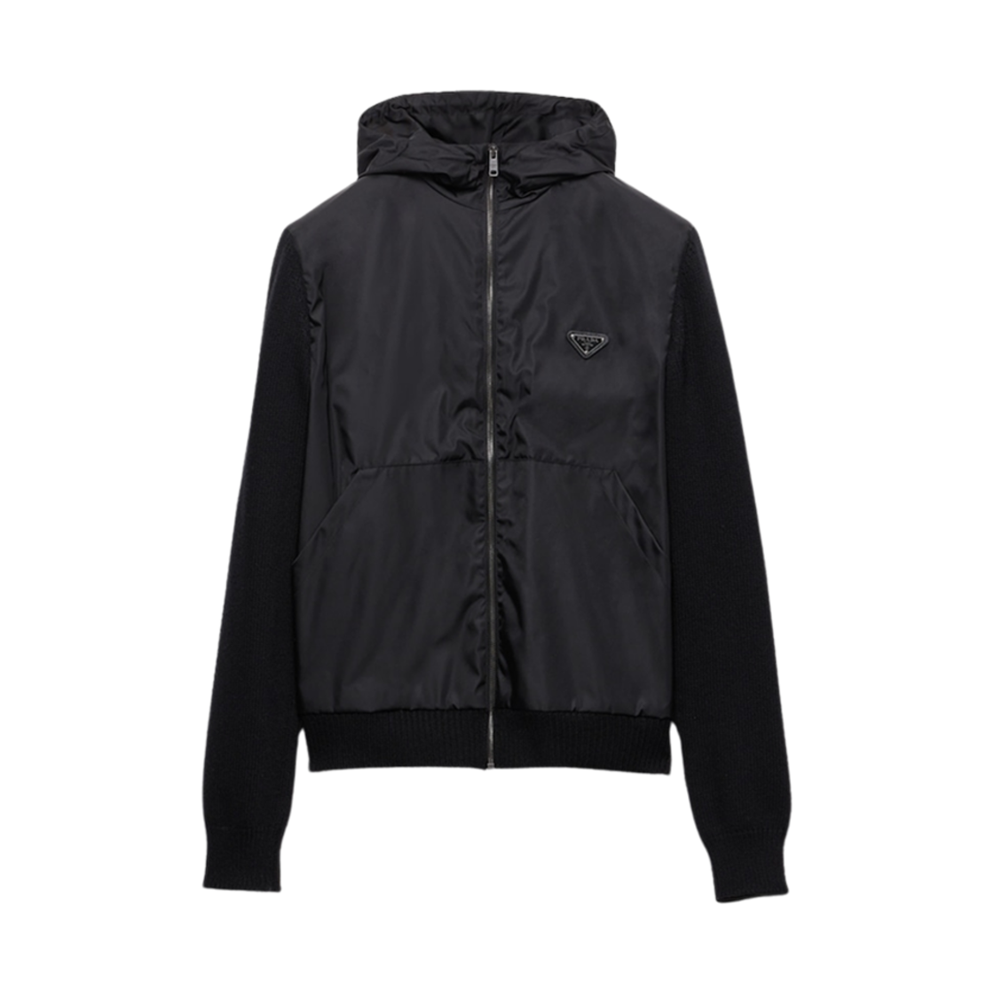 UMG370-16AM-F0002 Prada Cardigan in Lana Cashmere Black