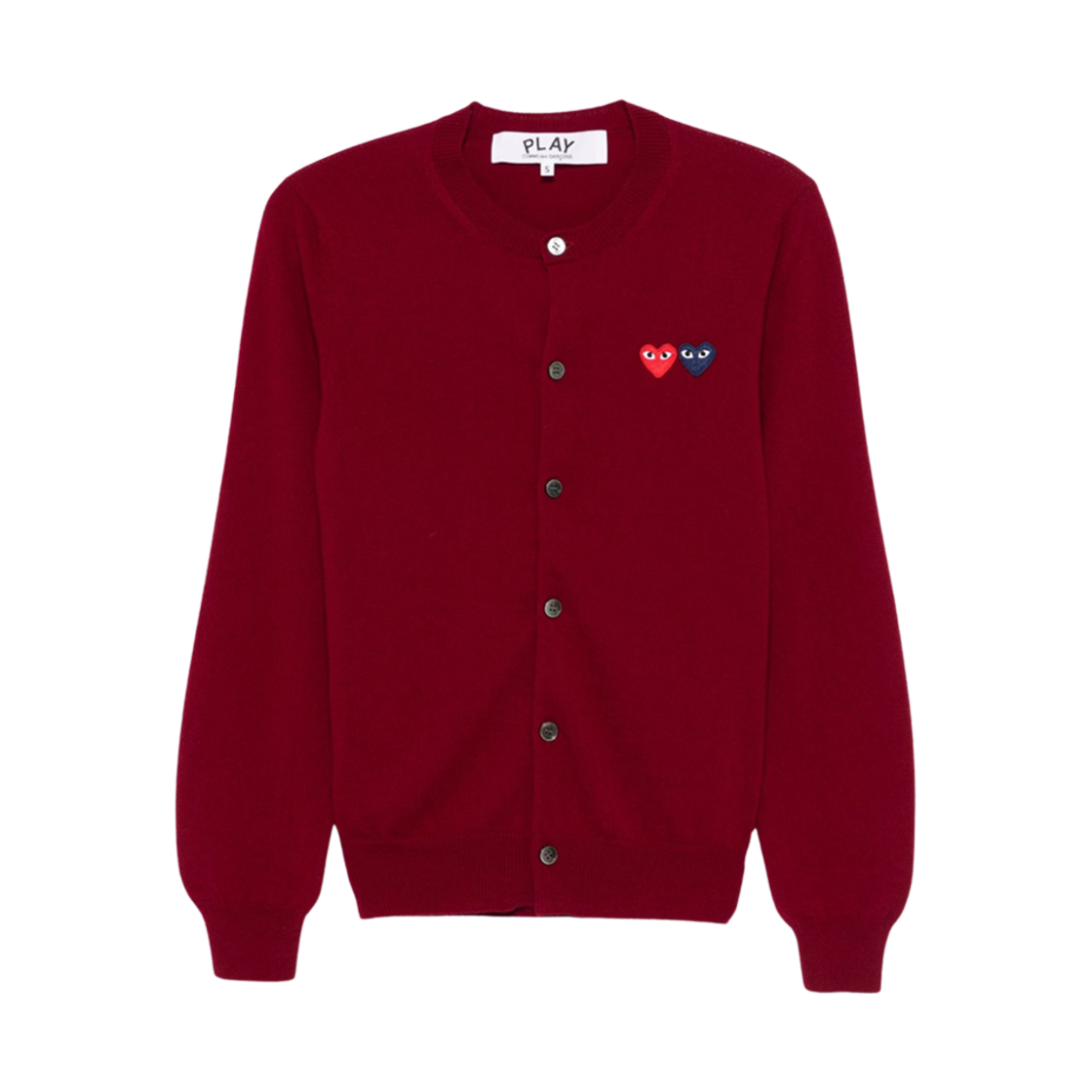 플레이 꼼데가르송 더블 하트 가디건 레드(Play Comme des Garcons Double Heart Cardigan Red) - 1