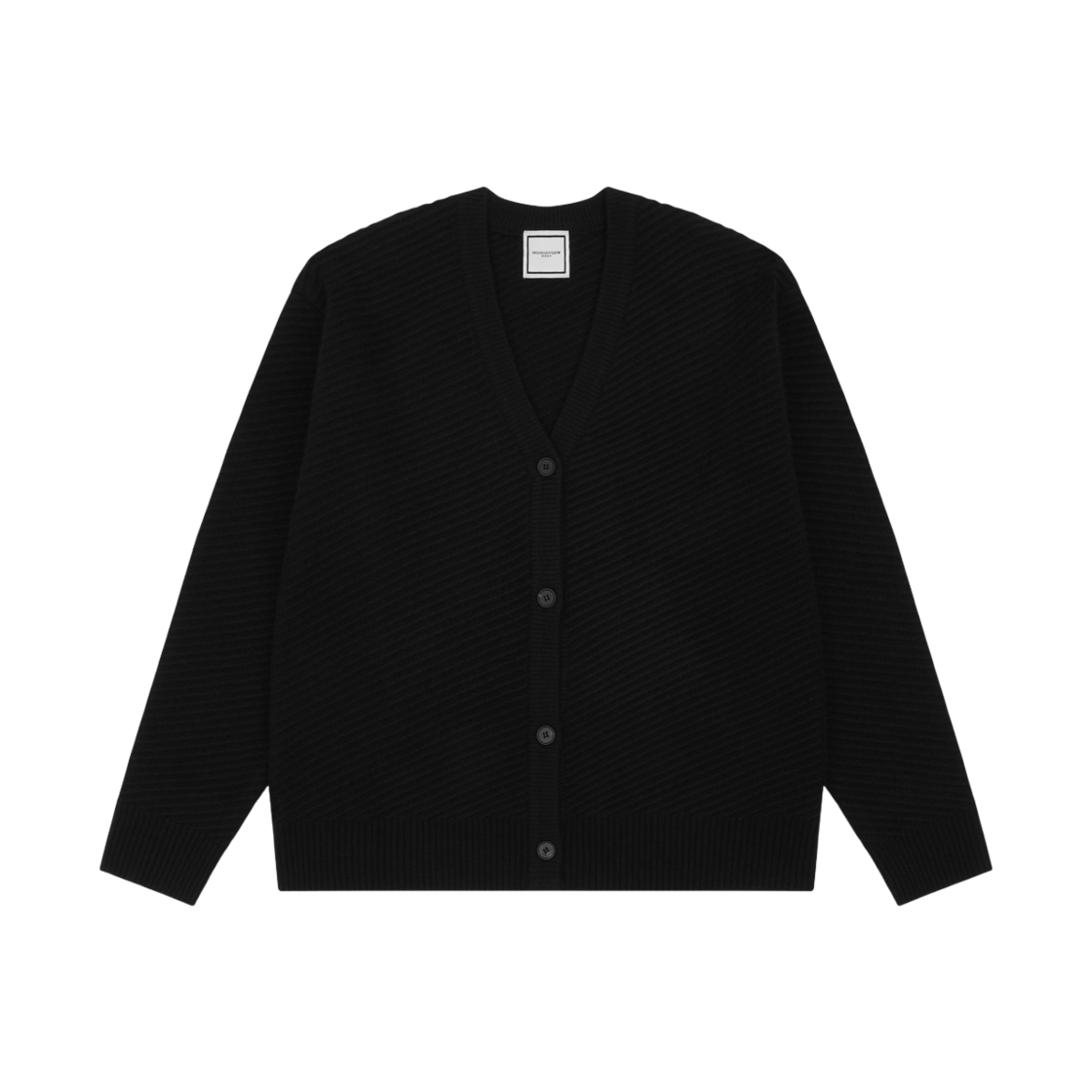 우영미 울 다이애그널 가디건 블랙 - 22FW(Wooyoungmi Wool Diagonal Cardigan Black - 22FW) - 1